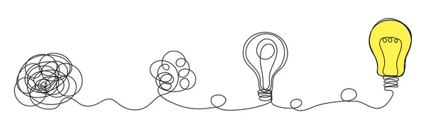 Brainstorming Vector Concept Process Solving Unleashing Idea Text Sketch Style — Stock Vector