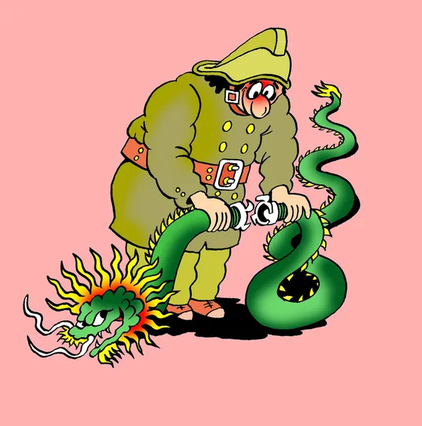 Karykatura. przebiegły wąż — Zdjęcie stockowe
