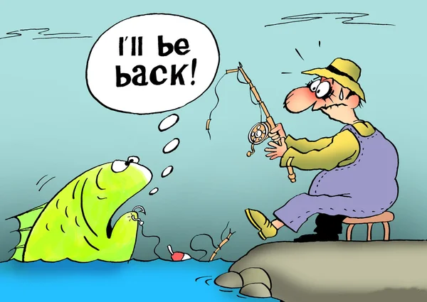 Karikatür. umut balık Telifsiz Stok Fotoğraflar