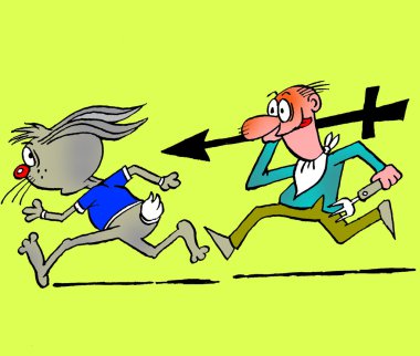 Caricature. Hard times