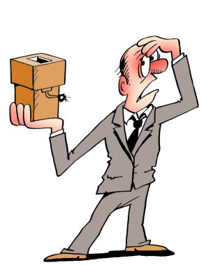 karikatür. Patlayıcı seçimleri
