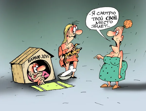 Caricatura. Cuestiones femeninas — Foto de Stock