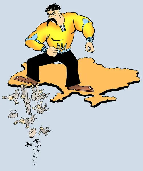 Caricature. Ukrainian riot — Stock Photo, Image