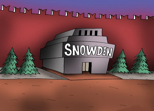 Καρικατούρα. Snowden Μαυσωλείο — Φωτογραφία Αρχείου