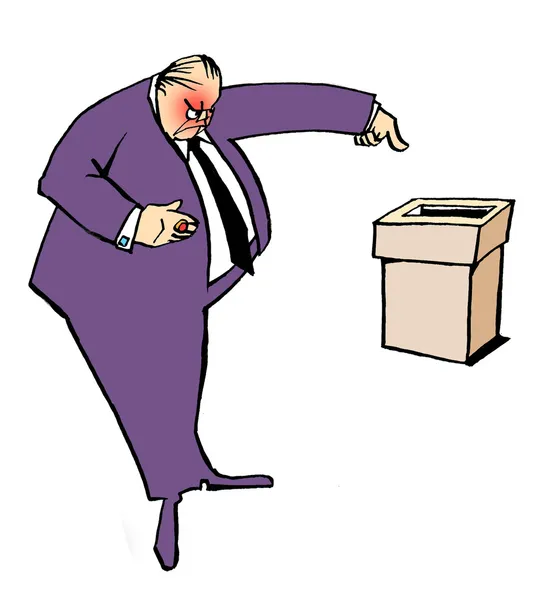 Caricature. Strict elections — Stock Photo, Image
