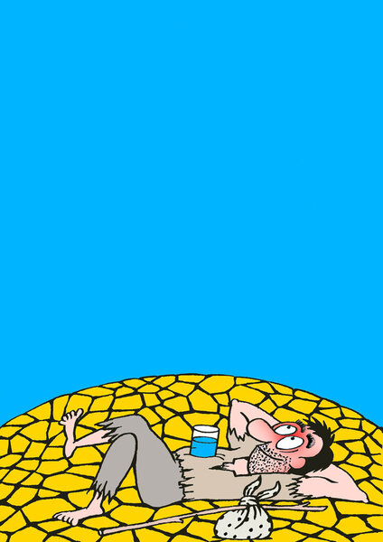 Caricature. Romantic man