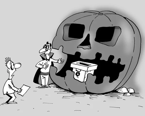 Caricatura. Elecciones de Halloween — Foto de Stock