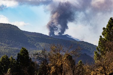 Cumbre Vieja Volkanı 'nın patlaması. La Palma.