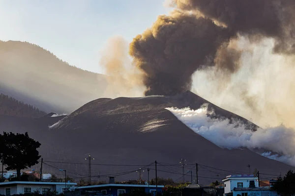 Vistas Erupção Vulcão Cumbre Vieja Palma — Fotografia de Stock