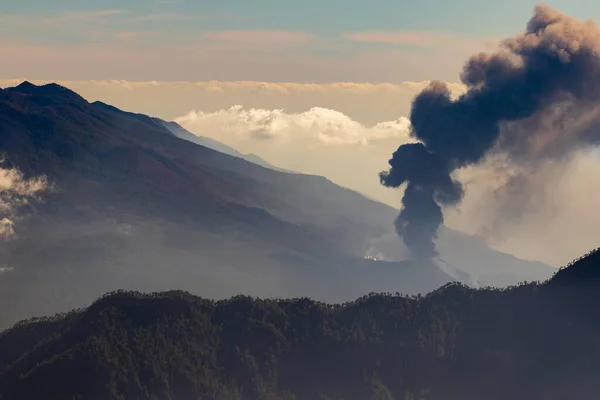 Vistas Erupção Vulcão Cumbre Vieja Palma — Fotografia de Stock