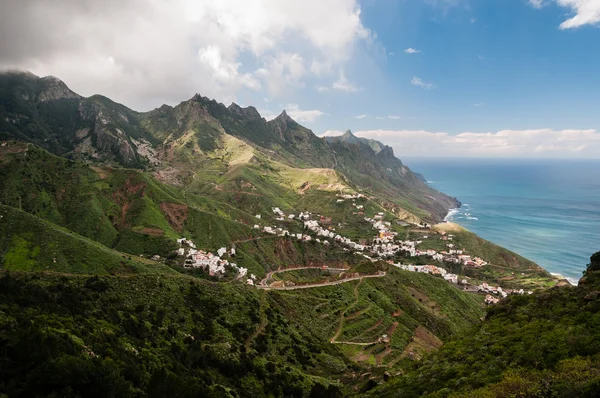 Village of edge of moutain — Stock Photo, Image