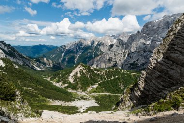 Manzaralı julian Alps, Slovenya.
