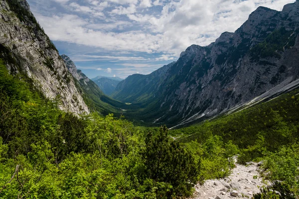 Mountain valley in Julian Alps — Stock Photo, Image