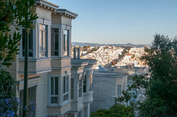 San Francisco tipik konut mimarisi. — Stok fotoğraf
