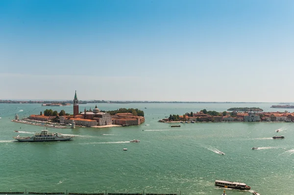 Vista da Igreja de San Giorgio Maggiore e do Grande Canal, Veneza, Itália . — Fotografia de Stock