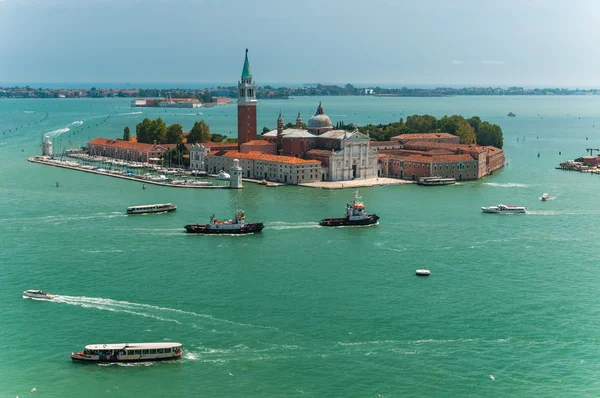 A san giorgio Maggiore templom és a canal Grande, Velence, Olaszország. — Stock Fotó