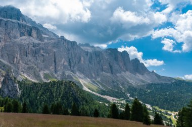 sella grup şeklinde Yaylası massif içinde dolomites, İtalya.