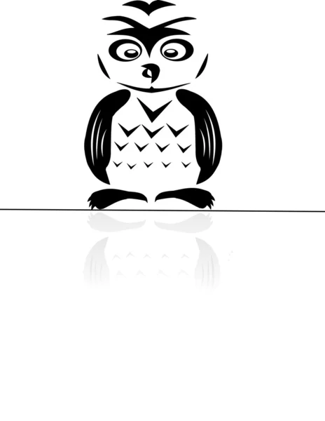Owl - cute — Stock Vector