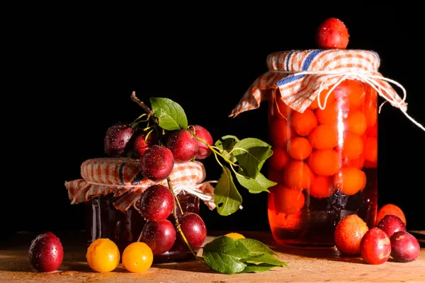 Preservar Frutas jar — Fotografia de Stock