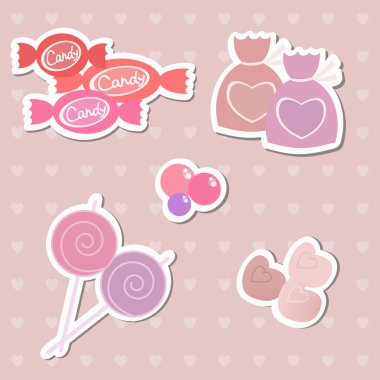 çeşitli şeker öğeleri kümesi