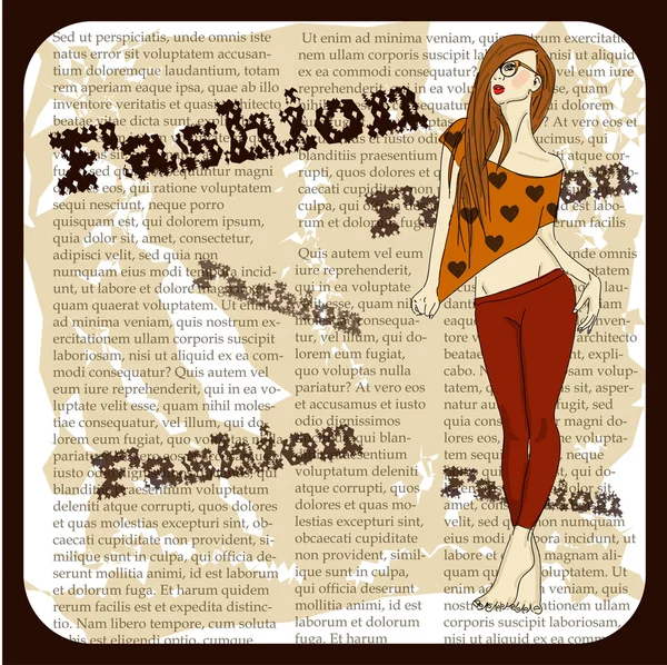 Fashion girl — Stock Vector