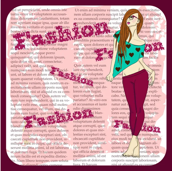 Fashion girl — Stock Vector