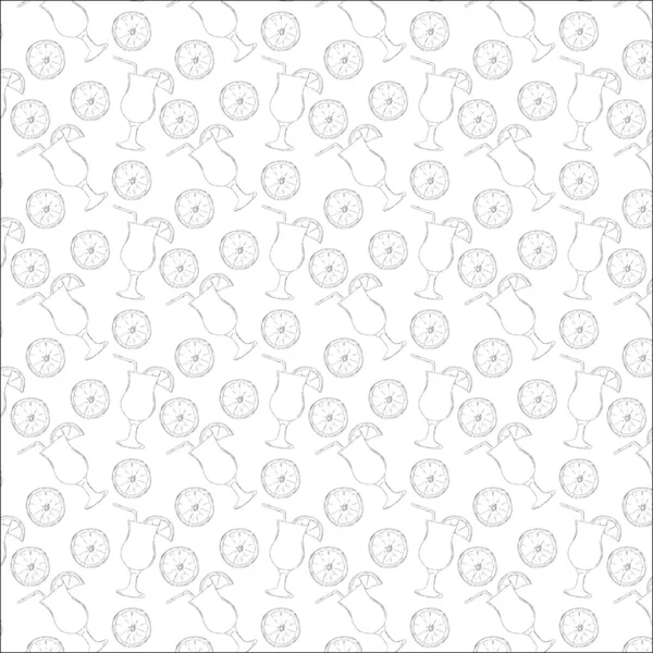 Drinks seamless pattern — Stock Vector