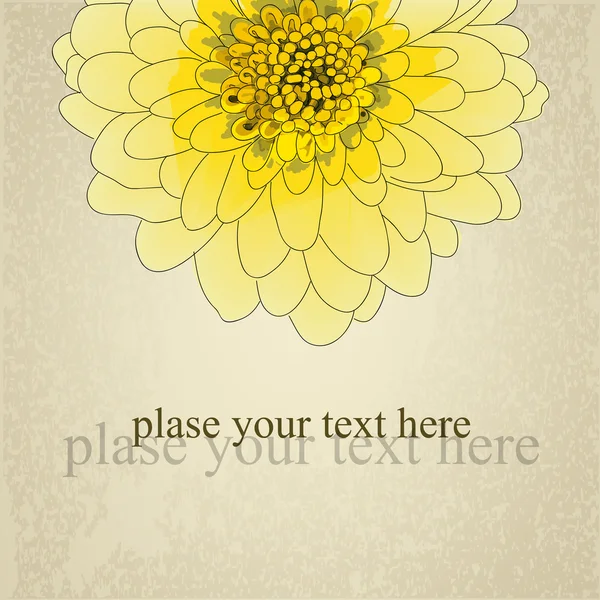 Belle carte avec chrysanthème — Image vectorielle