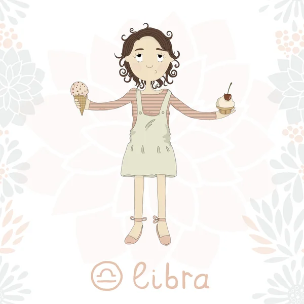 Libra signe du zodiaque — Image vectorielle