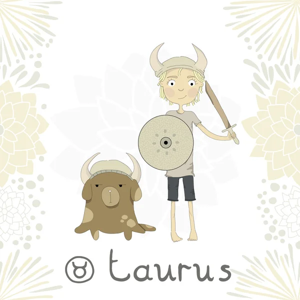 Taureau signe du zodiaque — Image vectorielle