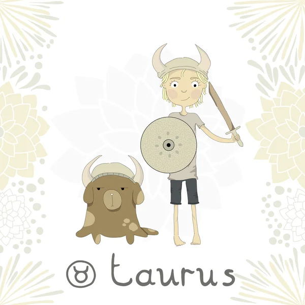 Signo do zodíaco taurus — Vetor de Stock