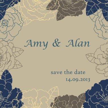 güzel çiçek arka planda düğün davetiyesi. düğün davetiyesi veya tebrik kartı gibi diğer tatil üzerinde kullanılabilir. EPS 10