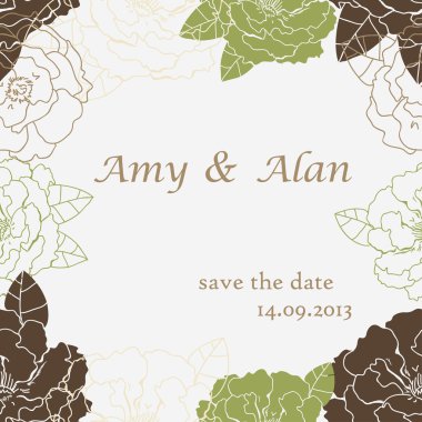 güzel çiçek arka planda düğün davetiyesi. düğün davetiyesi veya tebrik kartı gibi diğer tatil üzerinde kullanılabilir. EPS 10