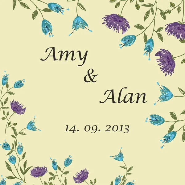 güzel çiçek arka planda düğün davetiyesi. düğün davetiyesi veya tebrik kartı gibi diğer tatil üzerinde kullanılabilir. EPS 10