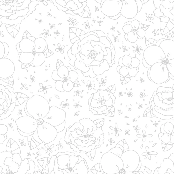 Beautiful seamless floral pattern, flower vector illustration. Seamless pattern can be used for wallpaper, pattern fills, web page backgrounds, surface textures. Gorgeous seamless floral background. — Stock Vector