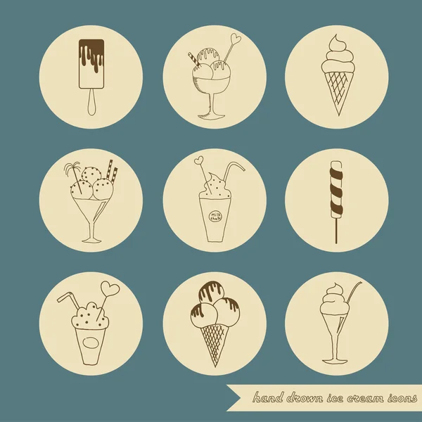 Diseño de helado de estilo vintage retro . — Vector de stock