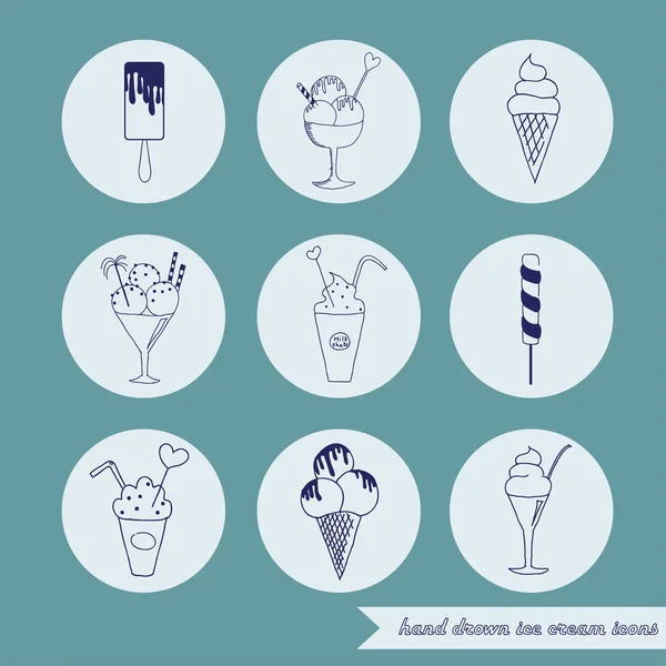 Style vintage rétro Ice Cream design . — Image vectorielle