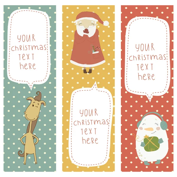 Een set van Kerstmis en Nieuwjaar banners. — Stockvector