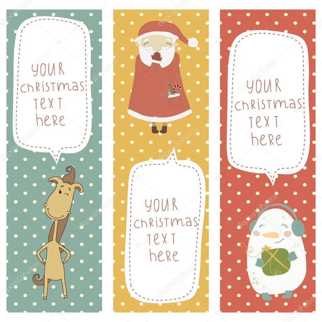 A set of Christmas and New Year banners.
