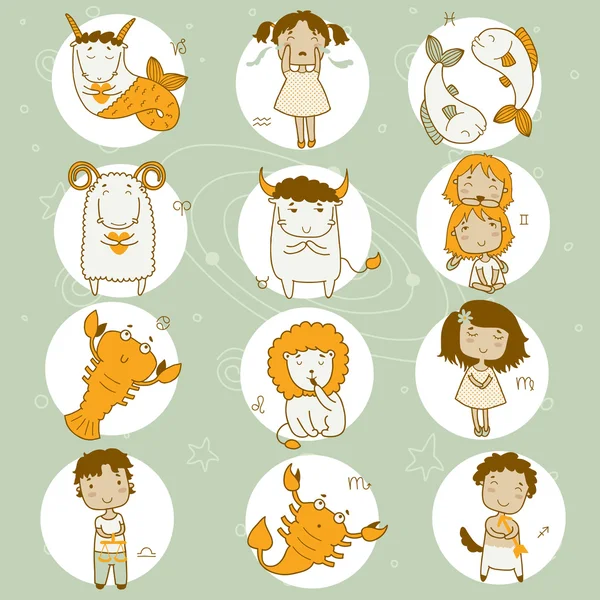 Zodiac icon set. — Stock Vector