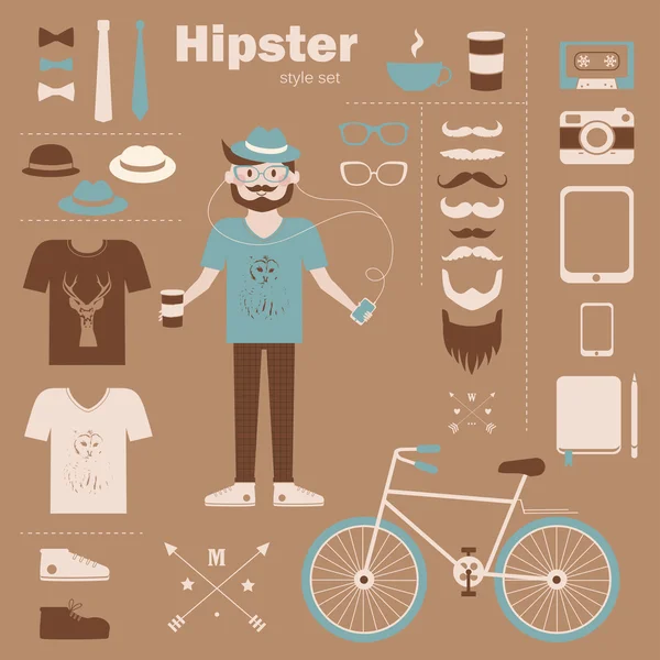 Hipster çocuk — Stok Vektör