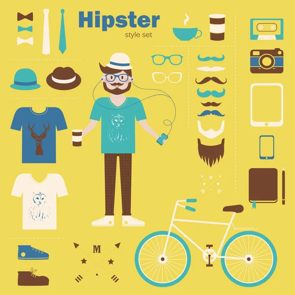 Hipster çocuk — Stok Vektör