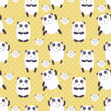 Panda yoga yapıyor.