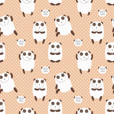 Panda yoga yapıyor.
