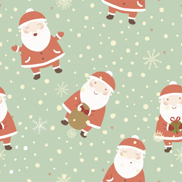 Christmas background with Santa. — Stock Vector