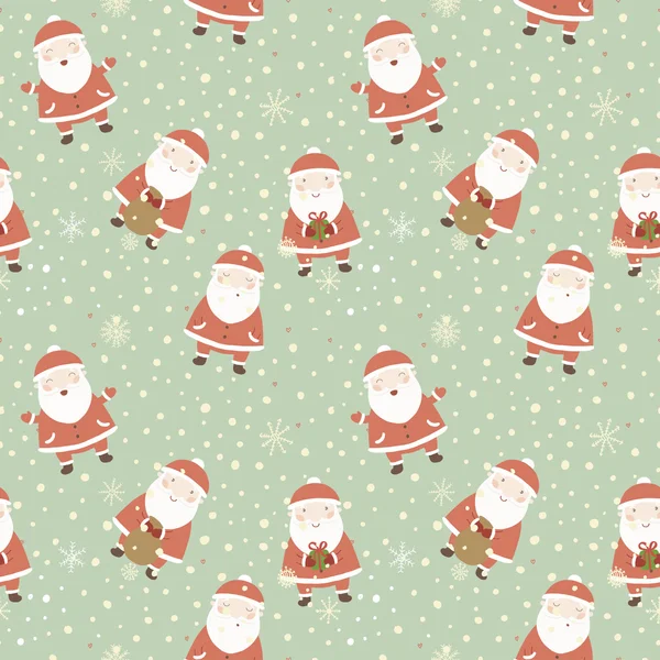 Christmas background with Santa. — Stock Vector