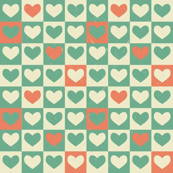 Vintage Hearts seamless pattern. Cute vector seamless pattern (tiling). — Stock Vector