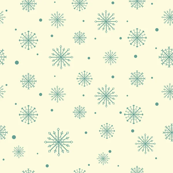 Kerstpatroon met sneeuwvlokken — Stockvector