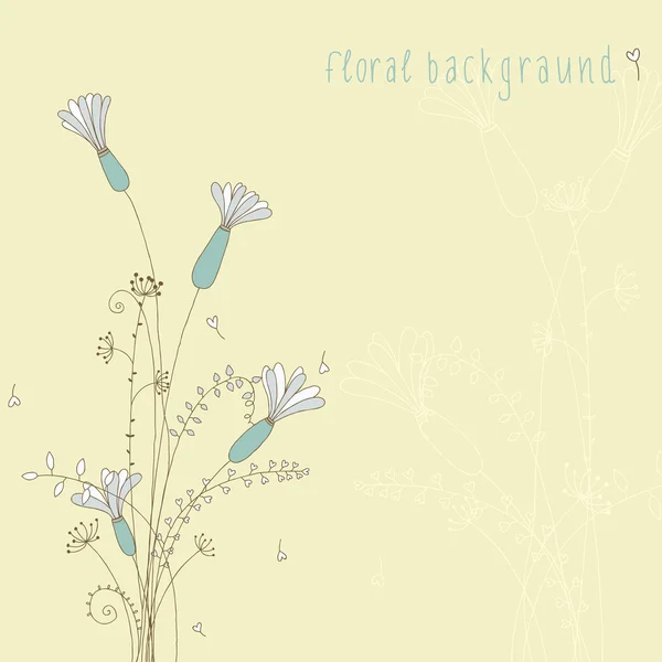 Cute floral background — Stock Vector