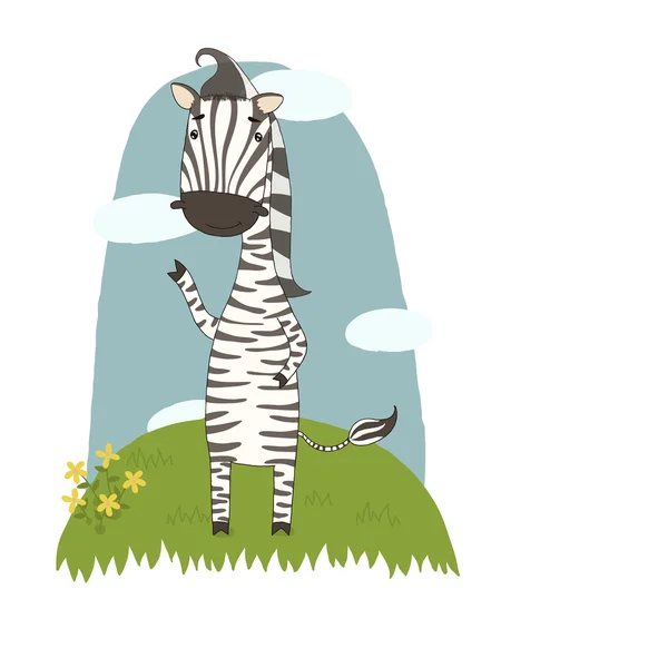 Карикатурная зебра — стоковый вектор